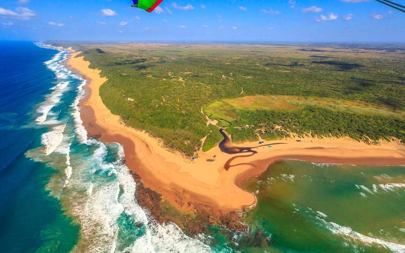 Pristine Maputaland coastline and wetlands of iSimangaliso